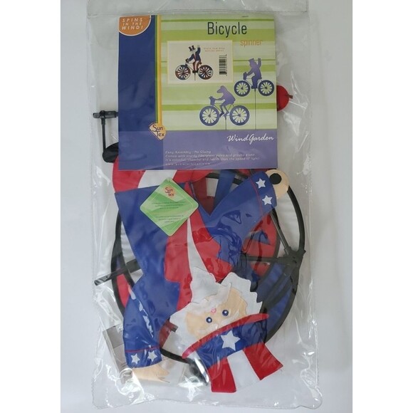 Premier Kites Uncle Sam 20" Bicycle Spinner Red White Blue Wind Garden SKU 25997 - Picture 9 of 9